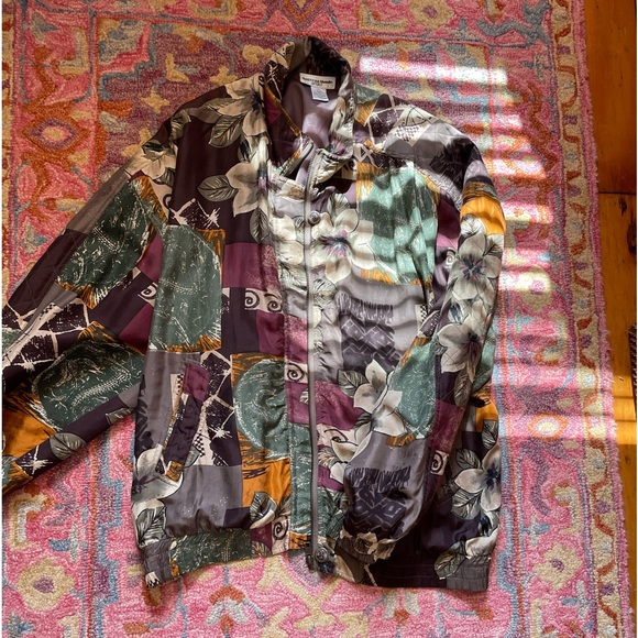 90s sporty silk bomber jacket - Picture 2 of 3